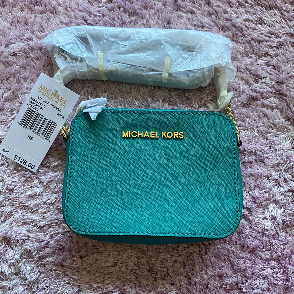 Beautiful Aqua Michael Kors Bag.